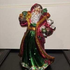 Rare O'WELL Musical Iridescent Santa Statue O Christmas Tree